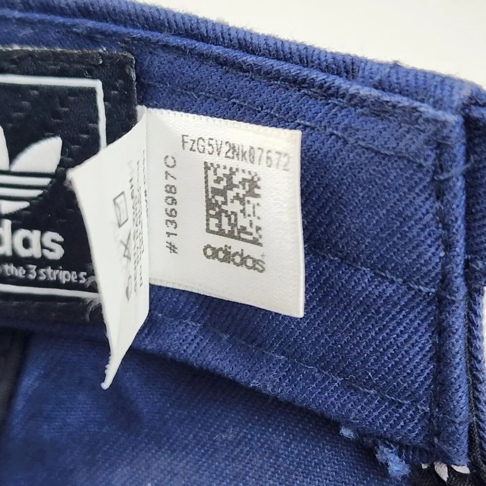 Adidas Originals Trefoil Dad Hat Navy Blue Strapback Cotton Baseball Cap